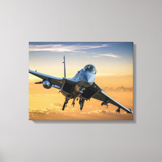 Militair straalvliegtuig canvas afdruk (Voorkant)