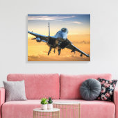 Militair straalvliegtuig canvas afdruk (Insitu (Woonkamer))