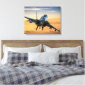 Militair straalvliegtuig canvas afdruk (Insitu (Slaapkamer))