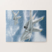 Militair straalvliegtuig legpuzzel (Horizontaal)