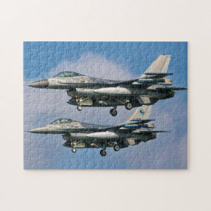 Militair straalvliegtuig legpuzzel