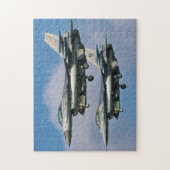 Militair straalvliegtuig legpuzzel (Verticaal)