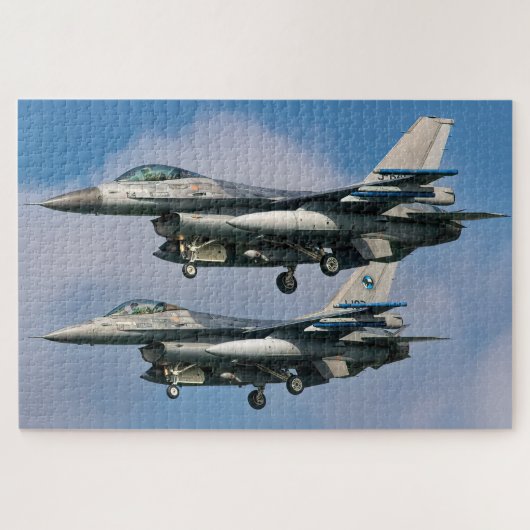 Militair straalvliegtuig legpuzzel (Horizontaal)