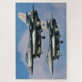 Militair straalvliegtuig legpuzzel (Verticaal)
