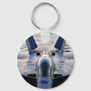 Militair straalvliegtuig sleutelhanger