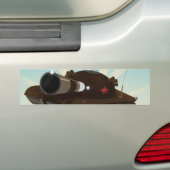 Militair Tank Bumpersticker (Op auto)