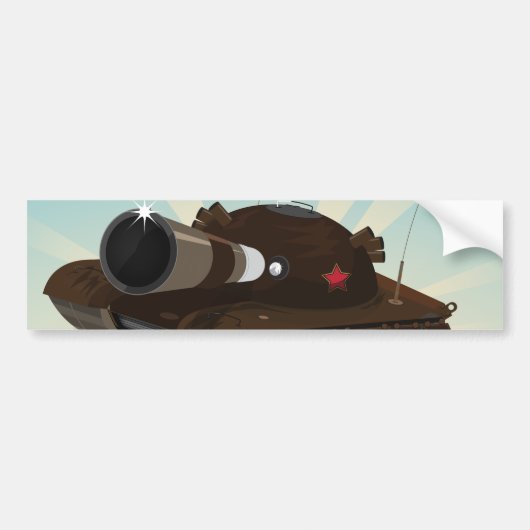 Militair Tank Bumpersticker (Voorkant)