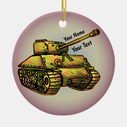 Militair Tank ornament (Voorkant)