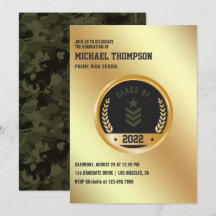 Militair thema diploma-uitnodiging