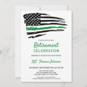 Militair Thin Green Line American Flag Retirement Kaart (Voorkant)