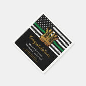 Militair Thin Green Line Flag Soldier Retirement Servet (Hoek)
