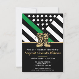 Militair Thin Green Line Patriotic Army Retirement Kaart