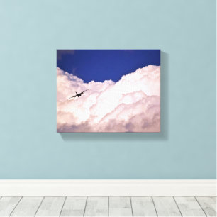 Militair transportvliegtuig door Shirley Taylor Canvas Afdruk