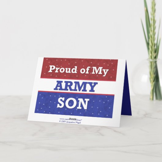 Militair - Trots op mijn legerzoon - Denkend aan j Kaart (Achterkant)