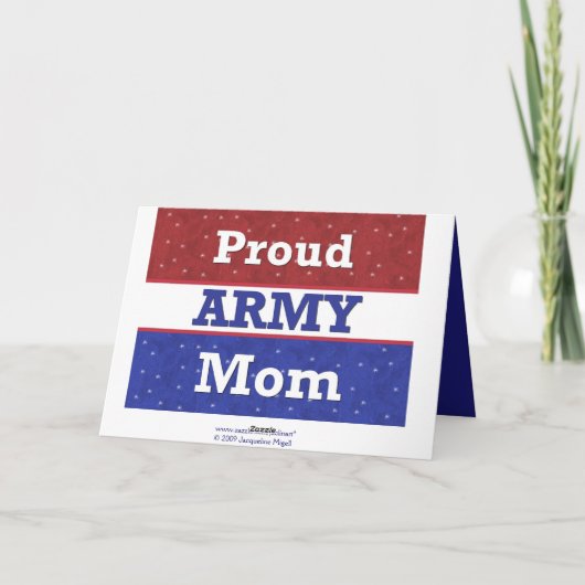 Militair - Trotse legermoeder - Denken aan jou Kaart (Achterkant)