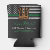 militair uittredingsleer met uitzondering van het  blikjeskoeler (Achterkant)