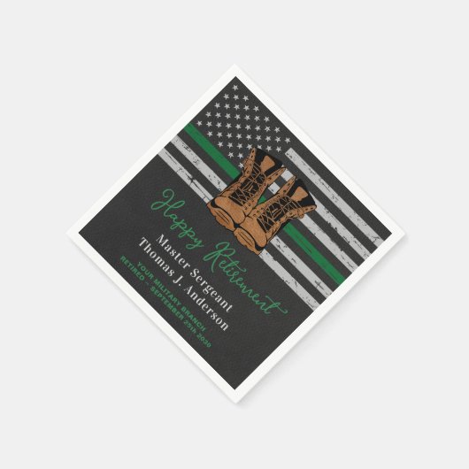 militair uittredingsleer met uitzondering van het  servet (Hoek)