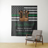 militair uittredingsleer met uitzondering van het  wandkleed (In situ)