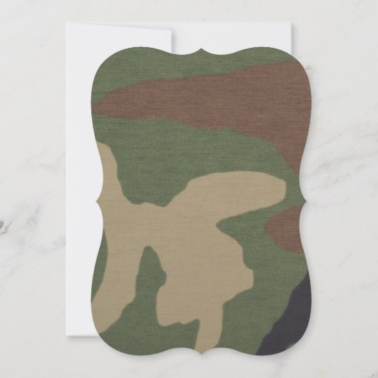 Militair uniform leger bruiloft uitnodiging (Achterkant)