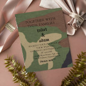 Militair uniform leger bruiloft uitnodiging