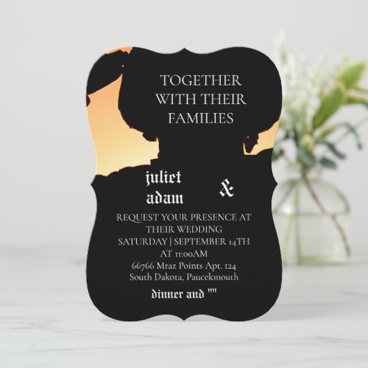 Militair uniform luchtmacht bruiloft uitnodiging (Staand voorkant)