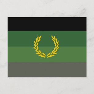 Militair uniform trotsvlag briefkaart