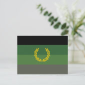 Militair uniform trotsvlag briefkaart (Staand voorkant)