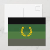 Militair uniform trotsvlag briefkaart (Voorkant / Achterkant)