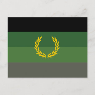 Militair uniform trotsvlag briefkaart