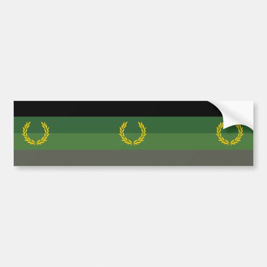 Militair uniform trotsvlag bumpersticker (Voorkant)