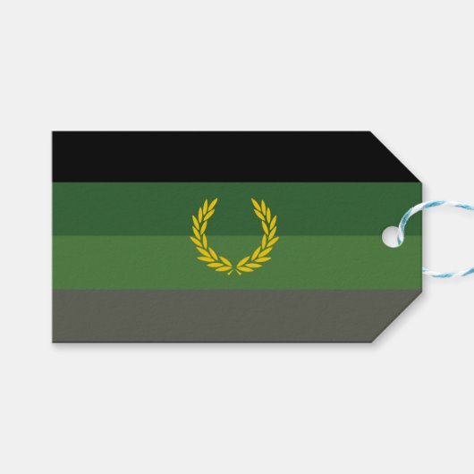 Militair uniform trotsvlag cadeaulabel (Voorkant (Horizontaal))