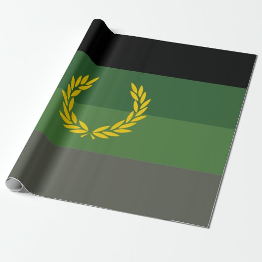 Militair uniform trotsvlag cadeaupapier (Uitgerold)