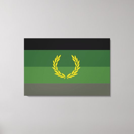 Militair uniform trotsvlag canvas afdruk (Voorkant)
