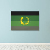 Militair uniform trotsvlag canvas afdruk (Insitu (Houten vloer))