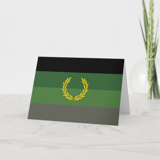 Militair uniform trotsvlag feestdagen kaart (Voorkant)