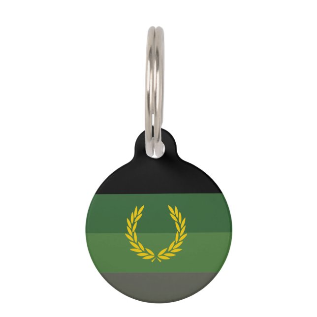 Militair uniform trotsvlag huisdierpenning (Voorkant)