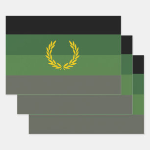 Militair uniform trotsvlag inpakpapier vel