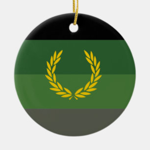 Militair uniform trotsvlag keramisch ornament