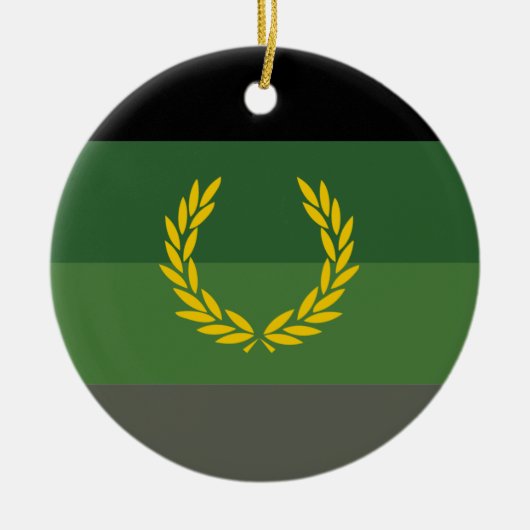 Militair uniform trotsvlag keramisch ornament (Voorkant)