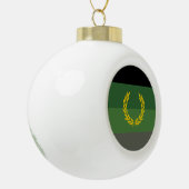 Militair uniform trotsvlag keramische bal ornament (Links)
