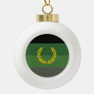 Militair uniform trotsvlag keramische bal ornament