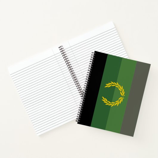 Militair uniform trotsvlag notitieboek (Binnen)