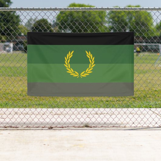 Militair uniform trotsvlag spandoek (Insitu)