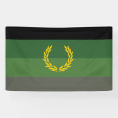 Militair uniform trotsvlag spandoek (Horizontaal)