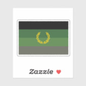 Militair uniform trotsvlag sticker (Vel)