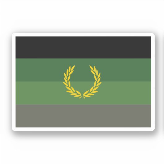 Militair uniform trotsvlag sticker (Voorkant)
