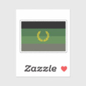 Militair uniform trotsvlag sticker (Vel)