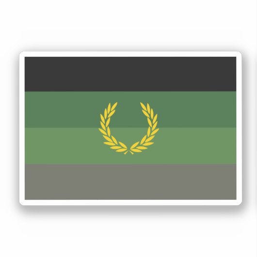 Militair uniform trotsvlag sticker (Voorkant)