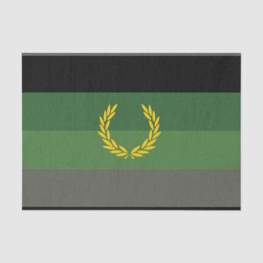 Militair uniform trotsvlag tissuepapier (Voorkant)
