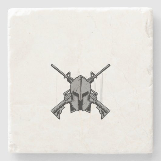Militair vermogen  stenen onderzetter (Voorkant)